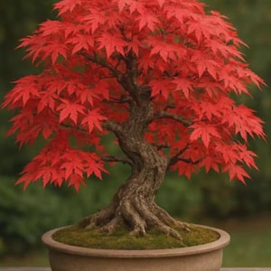 Bonsaiväxt för japansk röd lönn | Sällsynt Acer Palmatum prydnadsträd för inomhusbruk