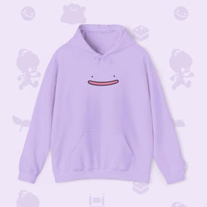 Ditto Soft Hoodie Sweatshirt - Ditto face - Poke Pokopia