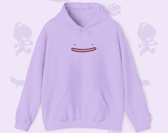 Ditto Soft Hoodie Sweatshirt - Ditto face - Poke Pokopia