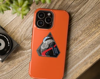 NASA Artemis II Mission MagSafe Phone Case - iPhone, Android - Space Orange - Moon Mission Patch