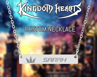 Personalized Kingdom Hearts Necklace (Engraving)