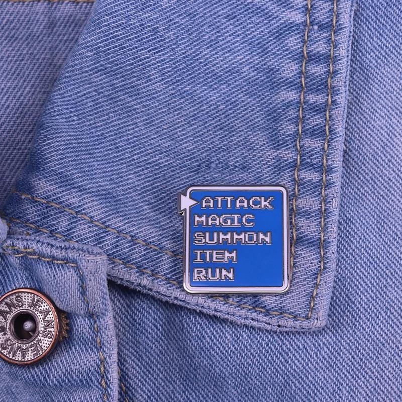 Final Fantasy Pin - Command Menu - Enamel Pin - Etsy