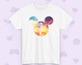 Kingdom Hearts Keyblade Silhouette T-Shirt - Theme Park - Matching Couples Shirt