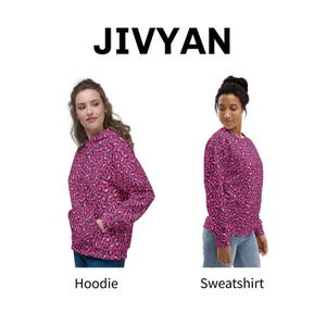 Magenta Leopard Pattern All Over Print Hoodie and Sweatshirt