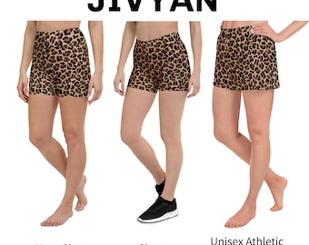 Mocha Leopard Pattern Shorts, All Over Print Yoga Shorts, AOP Unisex Athletic Shorts, Men's Swim Shorts, Mesh Shorts, Biker Shorts