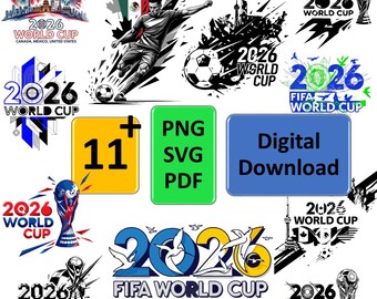 FIFA Wereldbeker 2026 (VS, Canada, Mexico) Svg, Png, Pdf-bundel / Cricut-bestanden / Hoge resolutie