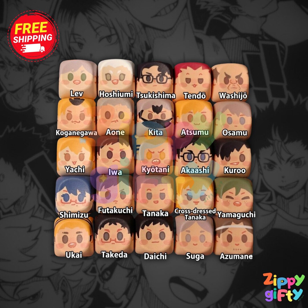 Haikyuu Chibi Artisan Keycaps | 25-piece Anime Keyboard Decor, Cherry ...