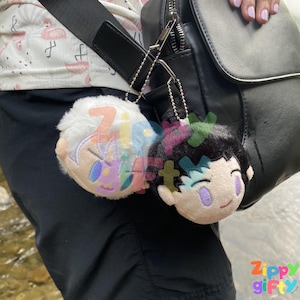 Chibi Anime Bubble Head Keychain: Big Head Figure Accessory for Fans