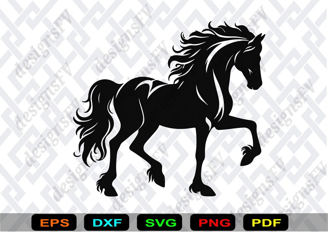 Mule Rearing Svg Rearing Horse SVG, Galloping Stallion PNG, Laser Engraving Cut File DXF ...