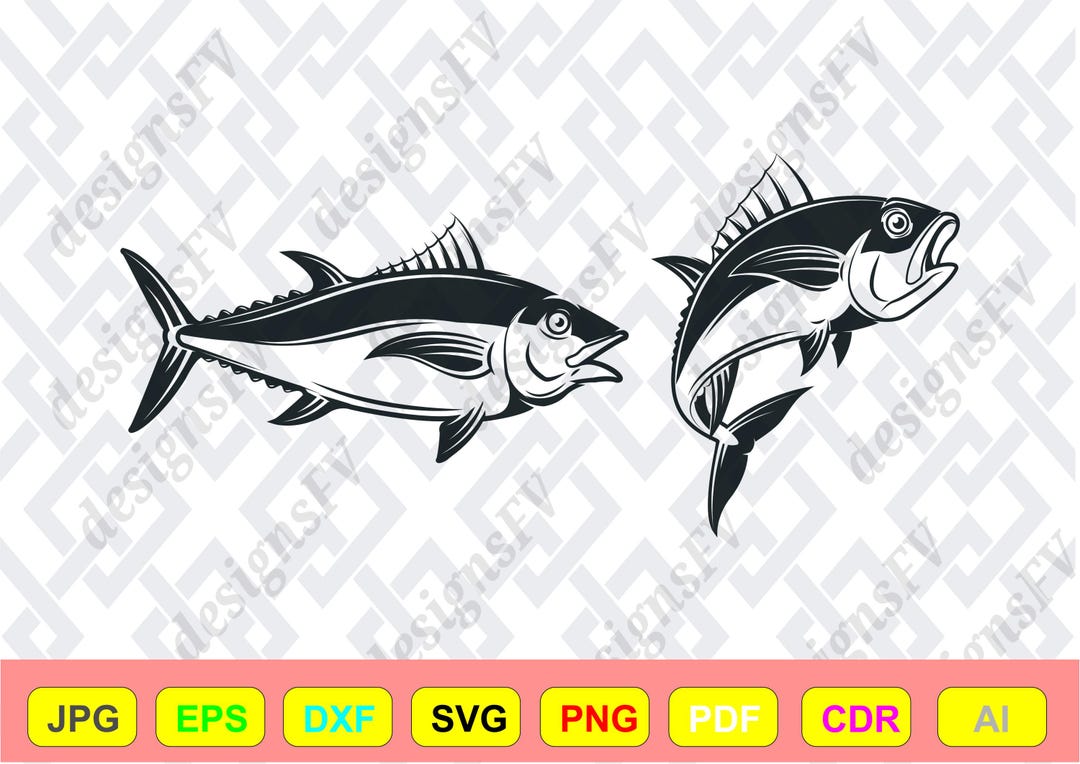 Simple Tuna Design Tuna Fish Design Svg Png Dxf Eps Pdf Cdr Ai Jpg | Laser Engrave Cut ...