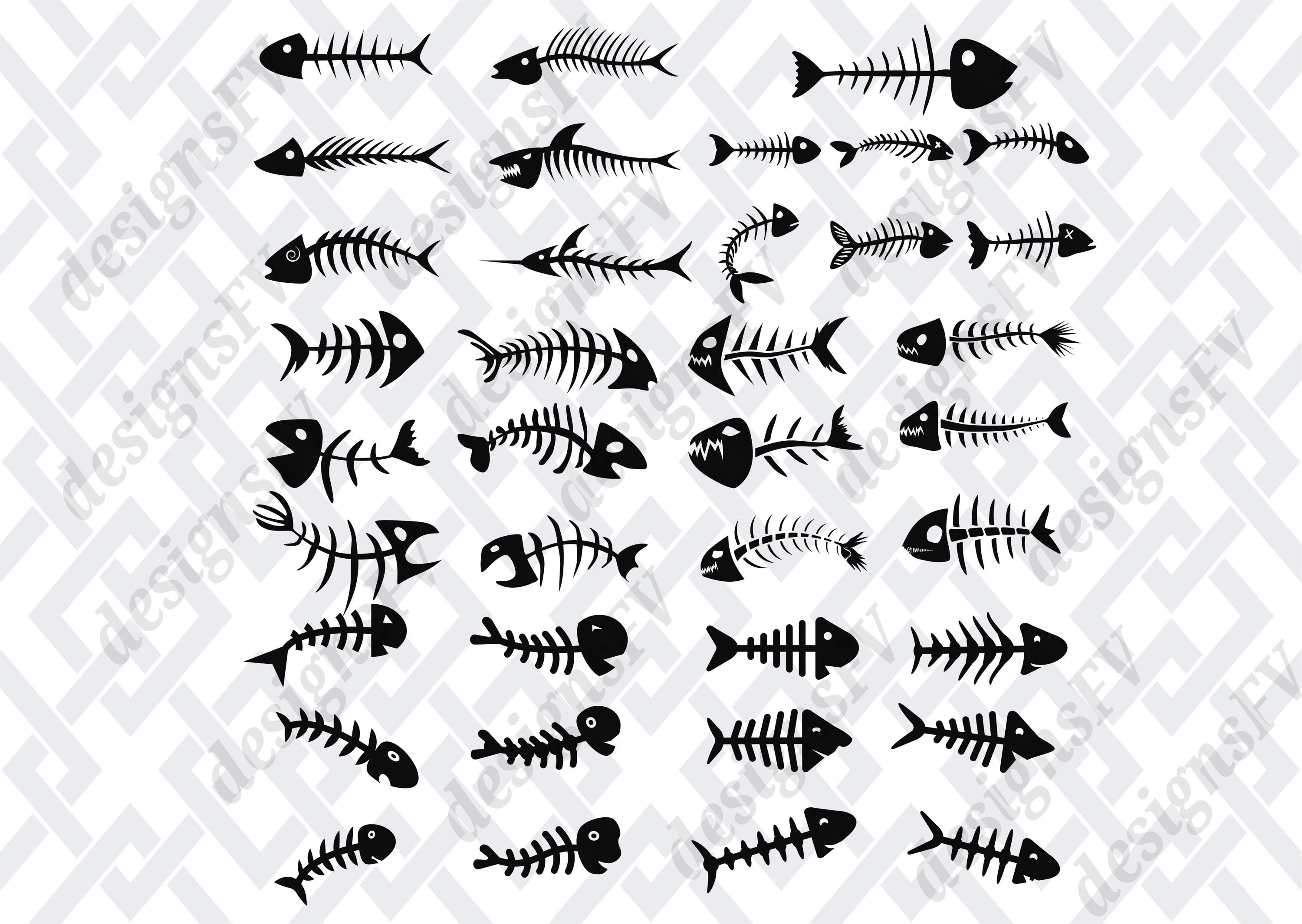 2 pz/4 pz scheletro di ossa di pesce R & L adesivi in vinile Kayak barca da pesca per auto grafica per auto accessori per auto