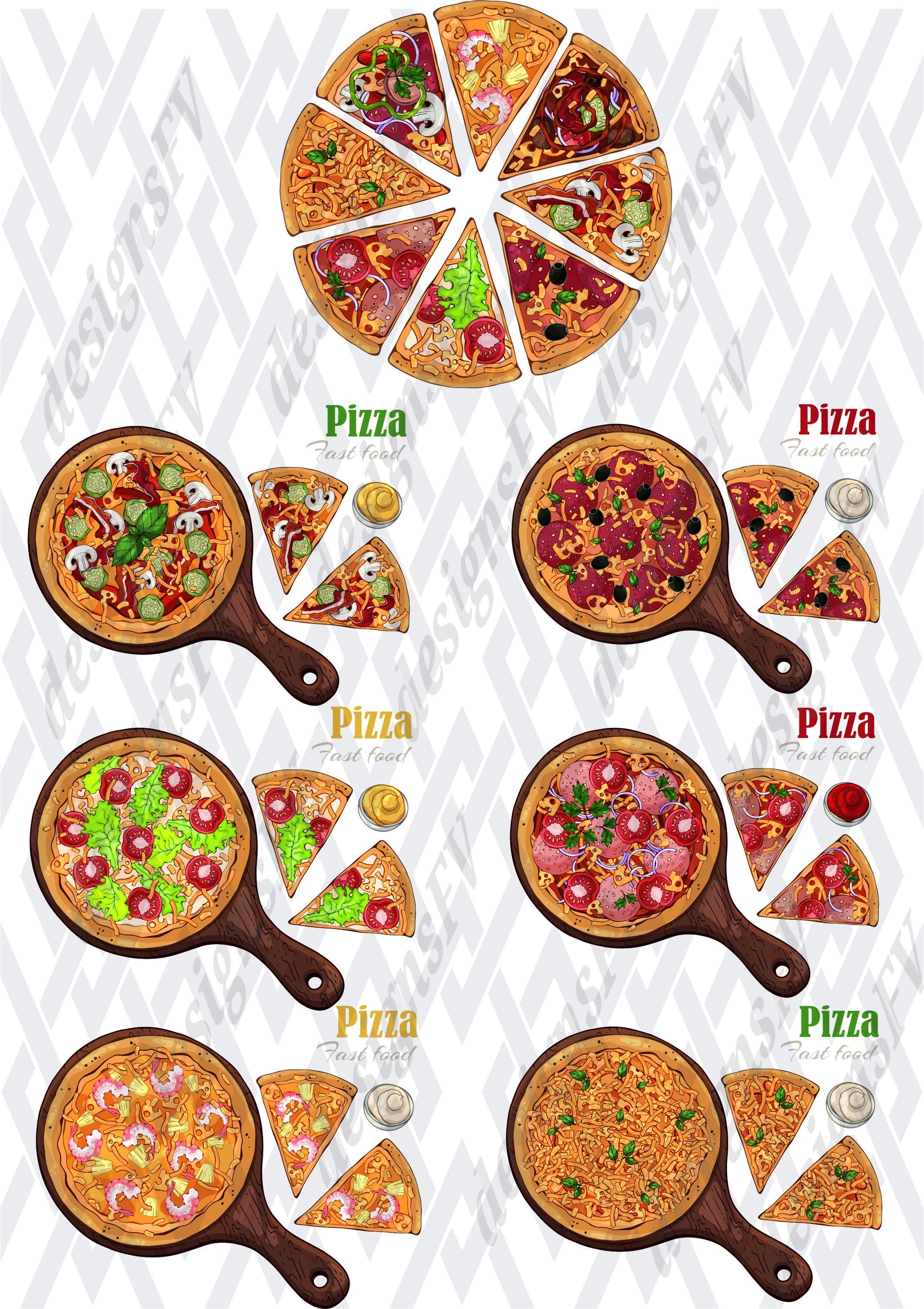Editable Pizza Menu.pdf Pizza SVG Set | Pizza Menu Pdf | Pizza Editable Files | Piza Dtf Uv ...