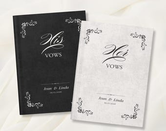 Gepersonaliseerde trouwgelofteboekjes in boekstijl, hardcover | Minimalistische boekomslagstijl, trouwherinnering