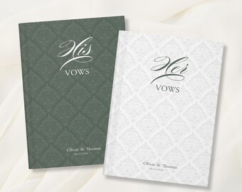 Gepersonaliseerde trouwgelofteboekjes in boekstijl, hardcover | Klassieke boekomslagstijl, trouwherinnering