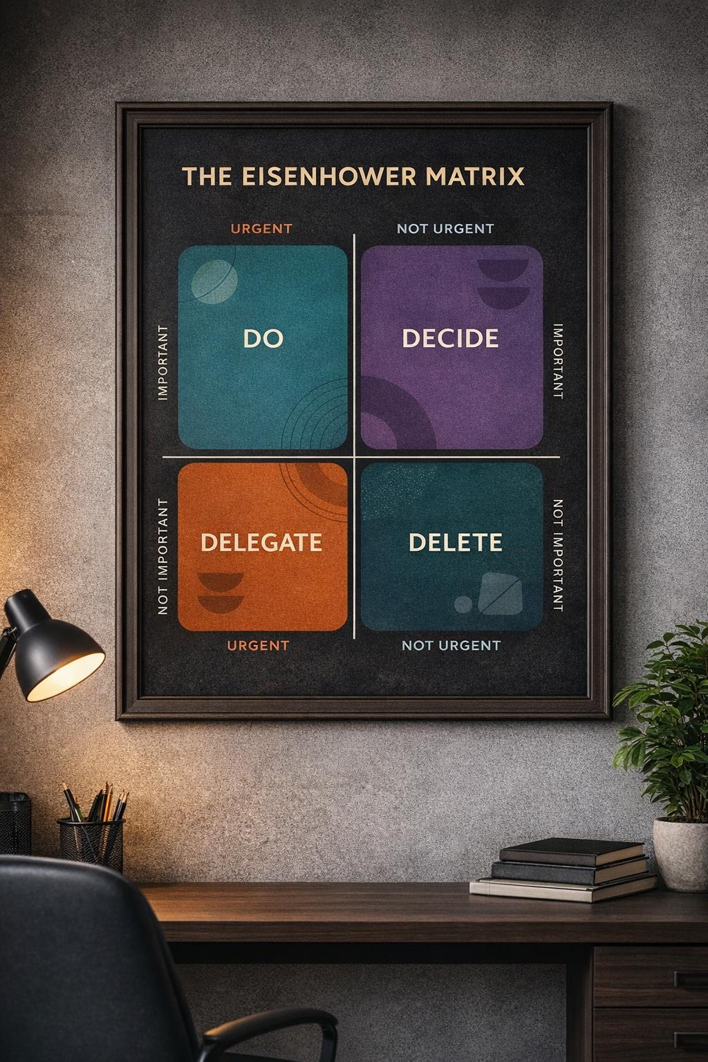 Eisenhower Matrix Poster, Productivity Planner, Time Management Chart ...