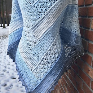 Crochet Shawl Pattern Spring Awakening | EN, Se & PL  PDF | Triangle Scarf | Instant Download