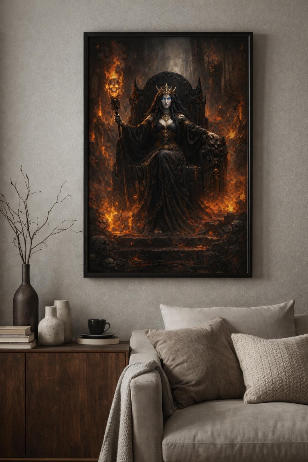 Ereshkigal Wall Art – Mesopotamian Underworld Goddess, Dark Mythology ...