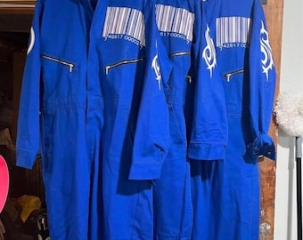 Blue Jumpsuit – Slipknot 1999 Era Barcode Tribal S Logo Cosplay Coveralls