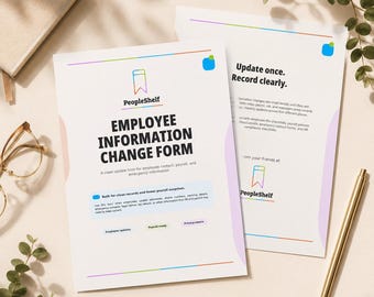 Employee Information Change Form PDF, HR Payroll Update Template (Digital Download)