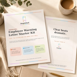 Employee Warning Letter Starter Kit | HR Template, Manager Script (PDF Download)