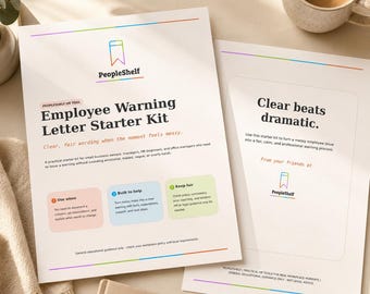 Employee Warning Letter Starter Kit | HR Template, Manager Script (PDF Download)