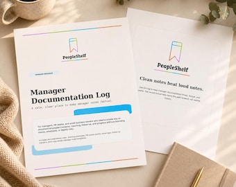 Manager Documentation Log for Employee Concerns, HR Notes Template, Employee Relations Manager Toolkit