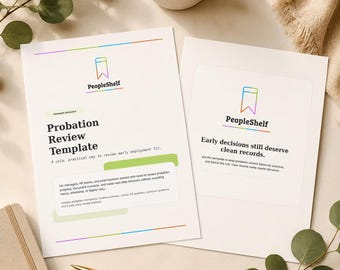Probation Review Template for New Employees, HR Manager Toolkit, Employee Performance Review Form
