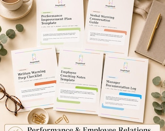 Performance & Employee Relations Documentation Bundle for Managers, HR Toolkit with PIP, Warning Notes