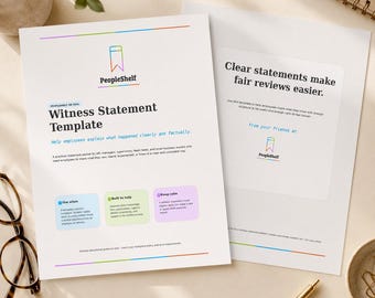 Workplace Incident Witness Statement Template | HR Investigation Form (PDF Download)