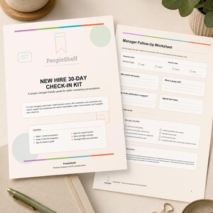 New Hire 30-Day Check-In Kit | Onboarding Checklist | Manager Conversation Guide | Employee Onboarding Template | PDF