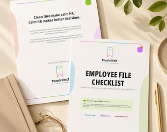 Employee File Checklist PDF, HR Records Guide, Small Business Audit (Digital Download)