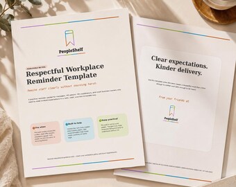Respectful Workplace Reminder Template | Staff Conduct Email, Team Communication Script, Workplace Expectations Message