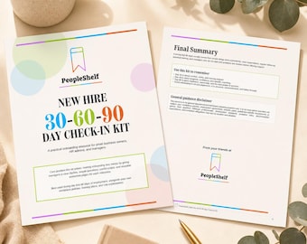 New Hire 30-60-90 Day Check-In Template: Onboarding Manager Guide, Employee Survey, Small Business Template