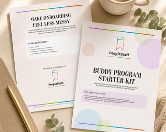 Buddy Program Starter Kit: New Hire Onboarding, HR Template for Managers, 30 Day Checklist