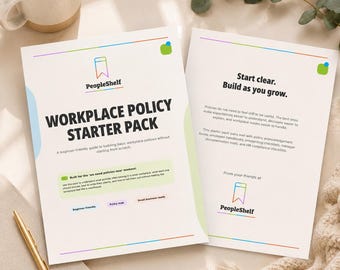Workplace Policy Starter Pack PDF, Small Business HR Guide (Digital Download)