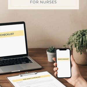 Pre-Shift Checklist for Nurses - ND-Friendly Nursing Printable - A4 PDF - Instant Digital Download
