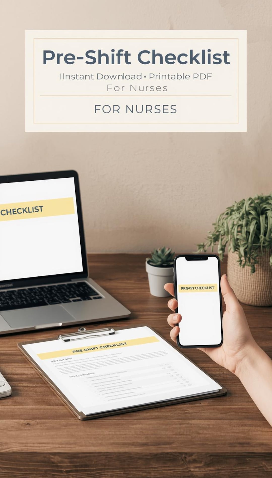 Pre-shift Checklist for Nurses - Nd-friendly Nursing Printable - A4 PDF ...