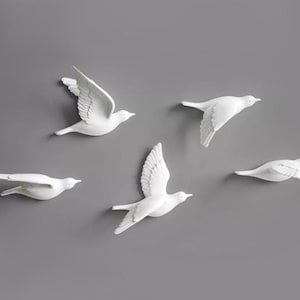 Wall decoration - Flying birds (STL files for 5 different flying bird models)