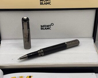 Vintage Montblanc Luxury Rollerball Black Ink Pen With Super Elegant Giftbox