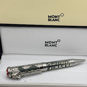 Vintage Montblanc Writers Edition Ballpoint Pen Blue Ink with Box