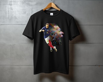 Kylian Mbappe France Football T-Shirt, Soccer Star Fan Tee, World Cup Apparel