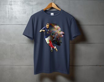 Maglietta da calcio di Kylian Mbappé, nazionale francese, per i tifosi della stella del calcio.