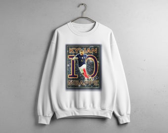 Kylian Mbappé Football Sweatshirt, French Soccer Legend, Retro Fan Gift