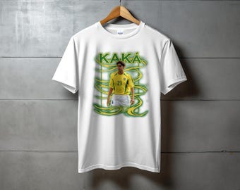 Kaká Brazil T-Shirt, Retro Football Icon Tee, AC Milan Legend (100% Cotton)