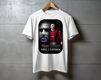 Eric Cantona Manchester United King Football T-Shirt, Retro Soccer Legend Tee