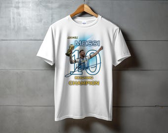 Lionel Messi T-Shirt Legendary Argentine Football Icon Tee, Soccer Fan Gift, Retro Football Jersey