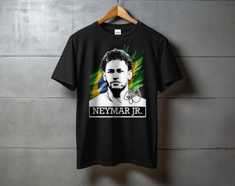 Neymar Brazil T-Shirt, Football Legend Graphic Tee, Soccer Fan Apparel
