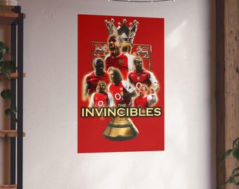 Arsenal Invincibles Poster, 2003-04 Premier League Football Art, Gunners Soccer Print