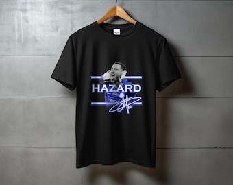 Maglietta con grafica di Eden Hazard del Chelsea FC, abbigliamento per tifosi di calcio