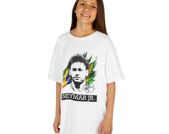 Neymar Jr. Brazil World Cup Kids T-Shirt, Youth Soccer Fan Tee